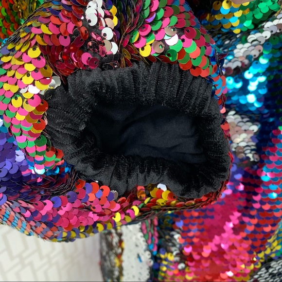 Zara Multi-Colored Rainbow Flip Sequins Dress - Picture 5 of 17